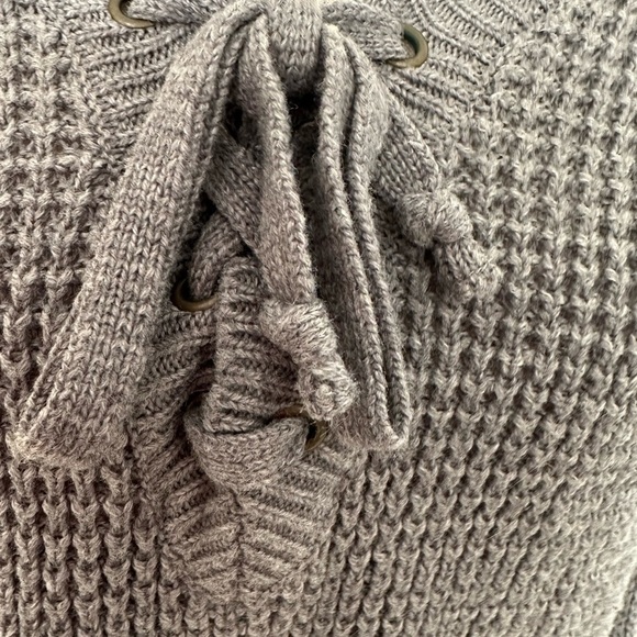 It’s Our Time V-Neck Sweater with Tie Details - Picture 6 of 7